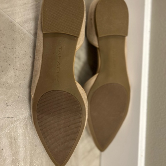 Tahari Nude Pointed-Toe Ballet Flats - Picture 4 of 4